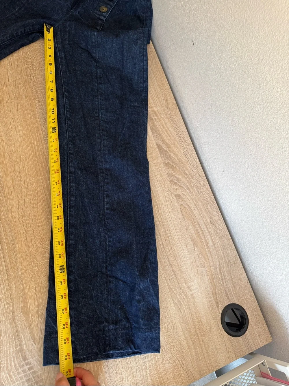 Sézane Le Parisien Jeans High Rise Sailor Wide Leg Dark Wash Denin Sz 36/4
